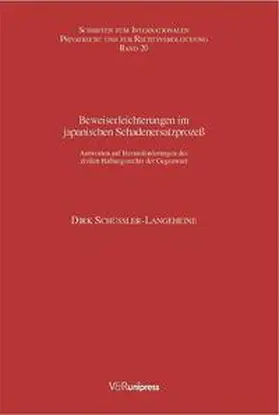 Schüßler-Langeheine |  Beweiserleichterung im japanischen Schadenersatzprozeß | Buch |  Sack Fachmedien