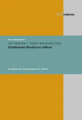 Hasecker / Sarnowsky |  Stabilimenta Rhodiorum militum | Buch |  Sack Fachmedien