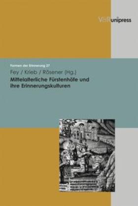 Fey / Krieb / Rösener |  Mittelalterliche Fürstenhöfe und ihre Erinnerungskulturen | Buch |  Sack Fachmedien