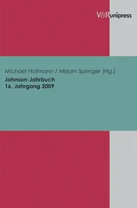 Hofmann / Springer |  Johnson-Jahrbuch Bd. 16 / 2009 | Buch |  Sack Fachmedien