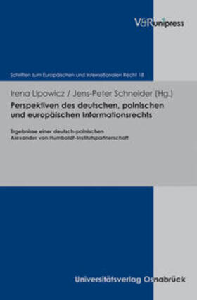 Lipowicz / Schneider | Perspektiven des deutschen, polnischen und europäischen Info | Buch | 978-3-89971-808-9 | sack.de