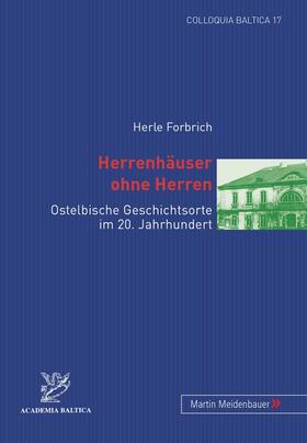 Forbrich | Herrenhäuser ohne Herren | Buch | 978-3-89975-150-5 | sack.de