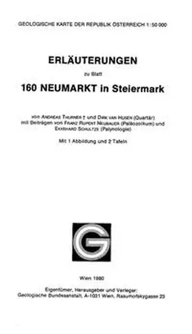 Thurner / van Husen |  Erläuterungen zu Blatt 160 Neumarkt in Steiermark | Buch |  Sack Fachmedien