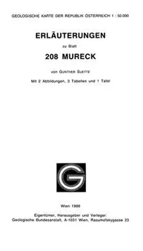 Suette |  Erläuterungen zu Blatt 208 Mureck | Buch |  Sack Fachmedien