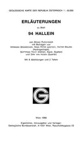 Plöchinger |  Erläuterungen zu Blatt 94 Hallein | Buch |  Sack Fachmedien