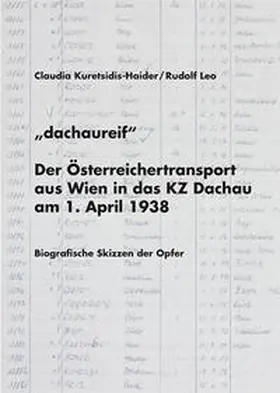 Kuretsidis / Leo |  "dachaureif" | Buch |  Sack Fachmedien