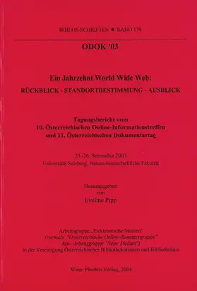 Pipp |  ODOK '03: Ein Jahrzehnt World Wide Web: Rückblick - Standortbestimmung - Ausblick | Buch |  Sack Fachmedien
