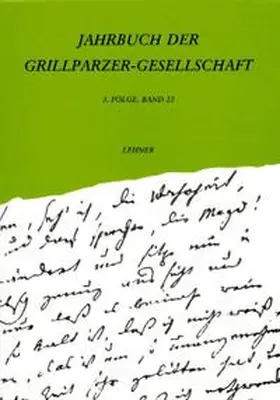 Pichl / Wagner |  Jahrbuch der Grillparzer-Gesellschaft / Jahrbuch der Grillparzer-Gesellschaft | Buch |  Sack Fachmedien