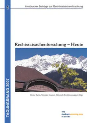 Barta / Ganner / Lichtmannegger |  Rechtstatsachenforschung - Heute | Buch |  Sack Fachmedien