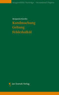 Kneihs |  Kundmachung, Geltung, Fehlerkalkül | Buch |  Sack Fachmedien