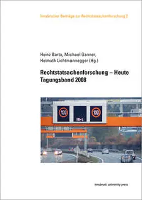 Barta / Ganner / Lichtmannegger |  Rechtstatsachenforschung – Heute | Buch |  Sack Fachmedien