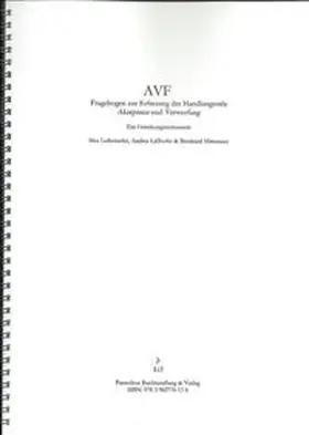 Leibetseder / Laßhofer / Mitterauer |  AVF. Fragebogen zur Erfassung der Handlungsstile Akzeptanz und Verwerfung. | Buch |  Sack Fachmedien