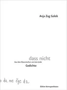Zag Golob / Golob |  dass nicht | Buch |  Sack Fachmedien