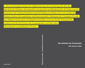 Sánchez Cedillo |  Das Absolute der Demokratie | Buch |  Sack Fachmedien