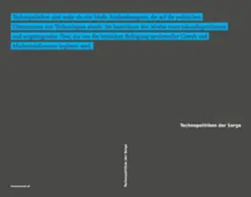 Brunner / Lange / wessalowski |  Technopolitiken der Sorge | Buch |  Sack Fachmedien