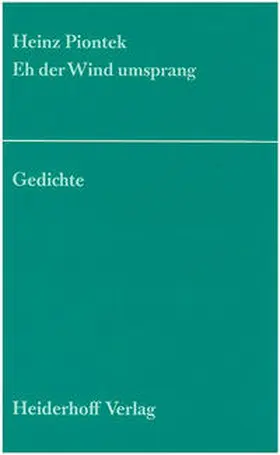 Piontek |  Eh der Wind umsprang. | Buch |  Sack Fachmedien