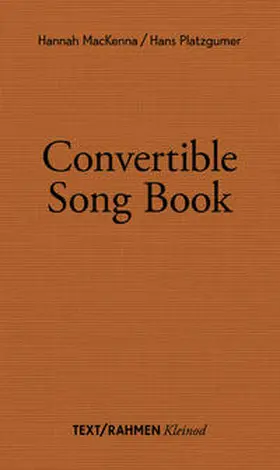 Platzgumer / MacKenna |  Convertible Song Book | Buch |  Sack Fachmedien