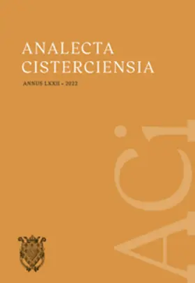 Tomann OCist / Breitenstein / Sonntag |  Analecta Cisterciensia Vol. 72 (2022) | Buch |  Sack Fachmedien