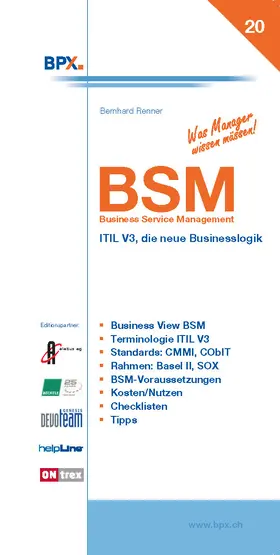 Renner |  BSM, Business Service Management | eBook | Sack Fachmedien