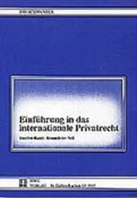 Schwander |  Einführung in das Internationale Privatrecht, Besonderer Teil | Buch |  Sack Fachmedien