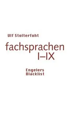 Stolterfoht |  fachsprachen I-IX | Buch |  Sack Fachmedien