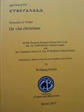 Kosack |  Shenoute of Atripe "De vita christiana" | Buch |  Sack Fachmedien