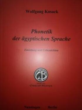 Kosack | Phonetik der ägyptischen Sprache | Buch | 978-3-906206-59-2 | sack.de