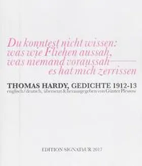  THOMAS HARDY, GEDICHTE 1912-13 | Buch |  Sack Fachmedien