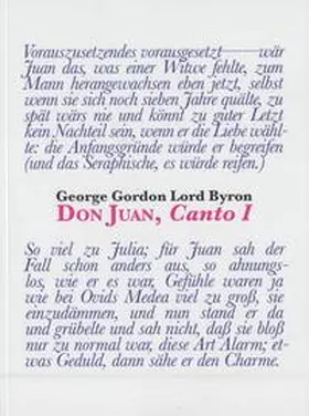 Lord Byron / Plessow |  DON JUAN, CANTO I | Buch |  Sack Fachmedien