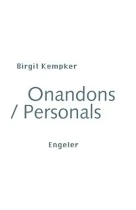 Kempker |  Onandons/Personals | Buch |  Sack Fachmedien