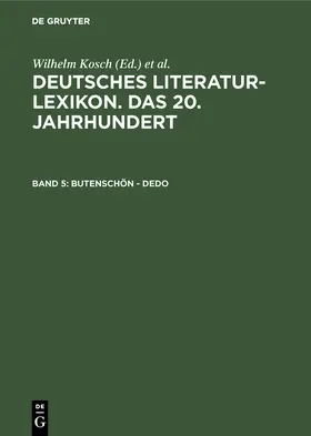 Hagestedt / Kosch |  Butenschön - Dedo | Buch |  Sack Fachmedien