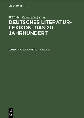 Hagestedt / Kosch |  Grunenberg - Hallwig | Buch |  Sack Fachmedien