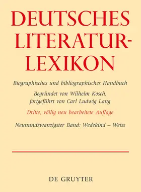 Kosch / Herkommer / Feilchenfeld |  Deutsches Literatur-Lexikon. Neunundzwanzigster Band | Buch |  Sack Fachmedien