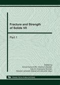 Ariffin / Abdullah / Ali |  Fracture and Strength of Solids VII | Sonstiges |  Sack Fachmedien