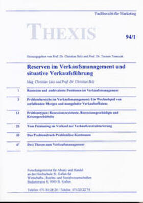 Loss / Belz / Tomczak | Reserven im Verkaufsmanagement und situative Verkaufsführung | Buch | 978-3-908545-04-0 | sack.de