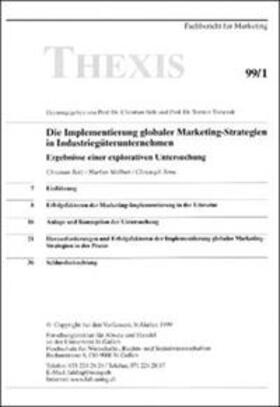Belz / Müllner / Senn | Die Implementierung globaler Marketing-Strategien in Industriegüterunternehmen | Buch | 978-3-908545-46-0 | sack.de