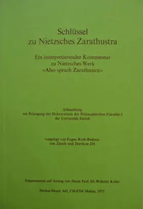 Roth |  Schlüssel zu Nietzsches Zarathustra | Buch |  Sack Fachmedien