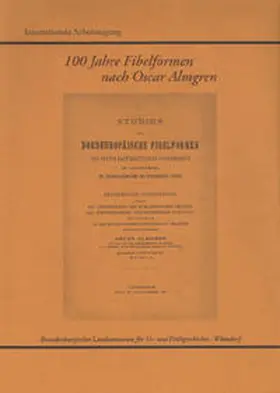 Kunow |  100 Jahre Fibelformen nach Oscar Almgren | Buch |  Sack Fachmedien