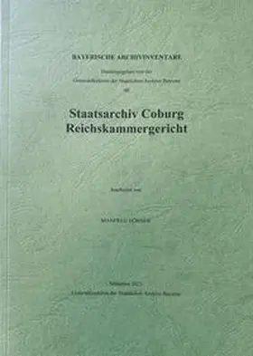 Hörner |  Staatsarchiv Coburg. Reichskammergericht | Buch |  Sack Fachmedien
