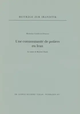 Centlivres-Demont |  Une communauté de potiers en Iran | Buch |  Sack Fachmedien
