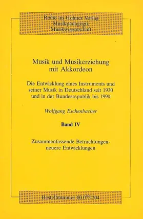 Eschenbacher |  Musik und Musikerziehung mit Akkordeon | Buch |  Sack Fachmedien