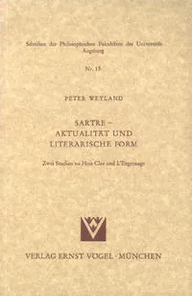 Weyland |  Sartre - Aktualität und literarische Form | Buch |  Sack Fachmedien