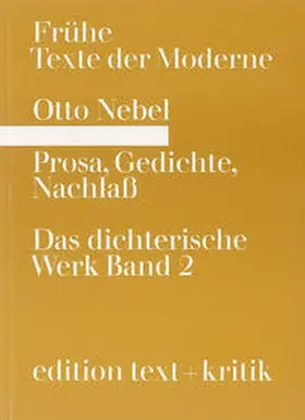 Nebel |  Prosa, Gedichte, Nachlaß | Buch |  Sack Fachmedien