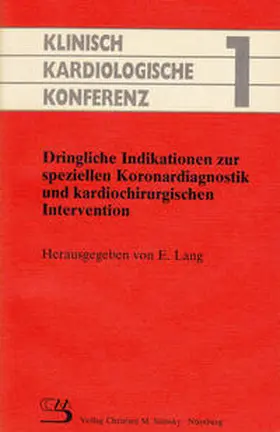 Lang |  Klinisch-Kardiologische Konferenz 1 | Buch |  Sack Fachmedien