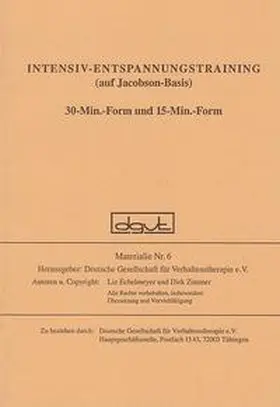 Echelmeyer / Zimmer |  Intensiv-Entspannungstraining (auf Jacobson-Basis) | Buch |  Sack Fachmedien