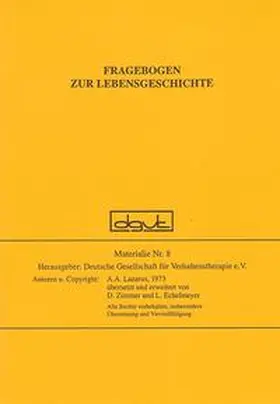 Lazarus |  Fragebogen zur Lebensgeschichte | Buch |  Sack Fachmedien