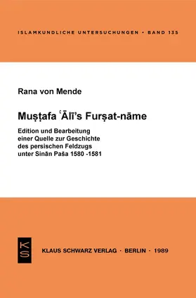 von Mende | Mustafa 'Ali's Fursat-name | Buch | 978-3-922968-90-0 | www.sack.de