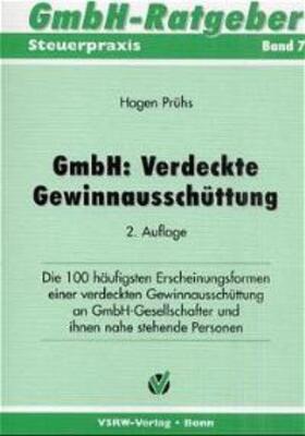 Prühs |  GmbH: Verdeckte Gewinnausschüttungen | Buch |  Sack Fachmedien