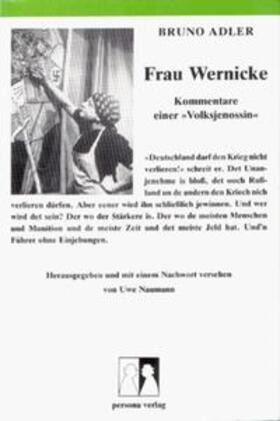 Adler / Naumann |  Frau Wernicke | Buch |  Sack Fachmedien