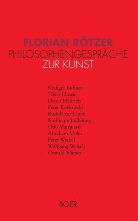 Rötzer |  Philosophengespräche zur Kunst | Buch |  Sack Fachmedien